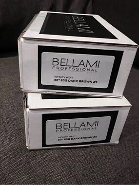 Bellami dark brown infinity hair weft extensions